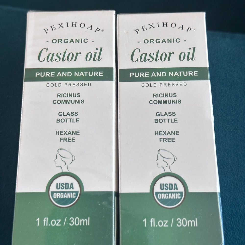 2Pack - Pexihoap Certified Organic Pure Cold Pressed Castor Oil Roller Stick